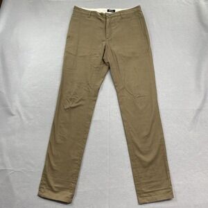 APC Pants Mens 30 Beige Chino Classique Rue Madame Paris Straight Cut Mid Rise